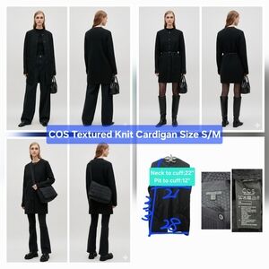 COS Textured Knit Cardigan Size S/M
